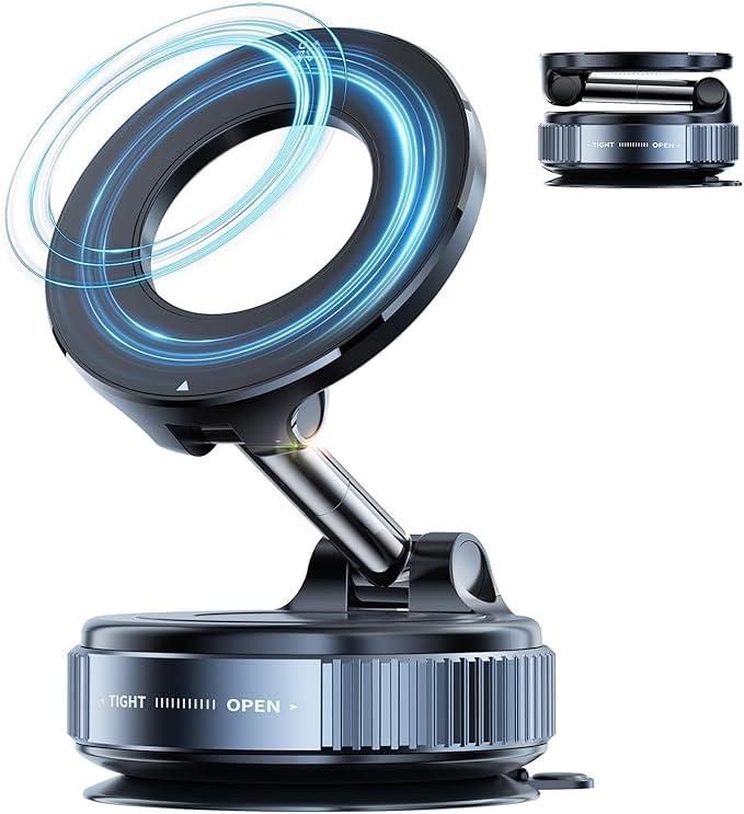 Magnetic Phone Holder With Vacuum Suction